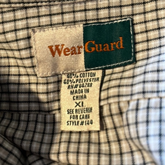 Wear Guard Men’s Long Sleeve Button Down Plaid Shirt Size XL - Picture 4 of 4